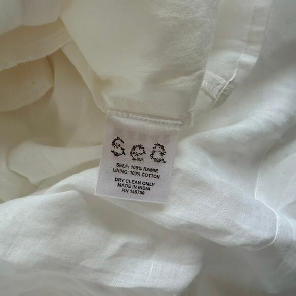 Sea NY Zora Dress Pearl White NEW Size Small Ramie Cotton Summer Wedding Beach - Picture 6 of 7